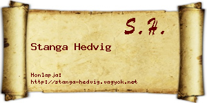 Stanga Hedvig névjegykártya